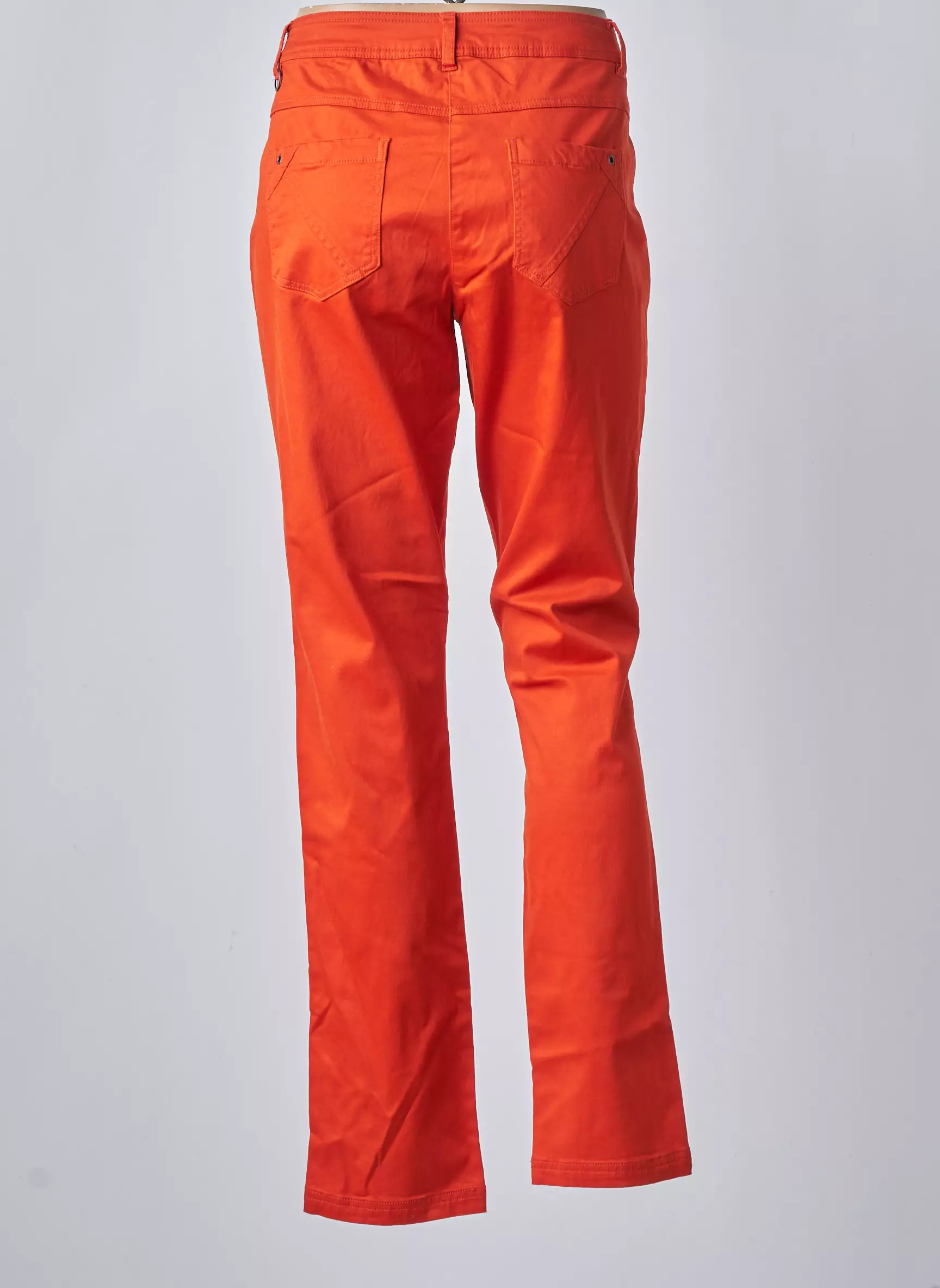 Mado Et Les Autres Pantalons Slim Femme couleur orange
