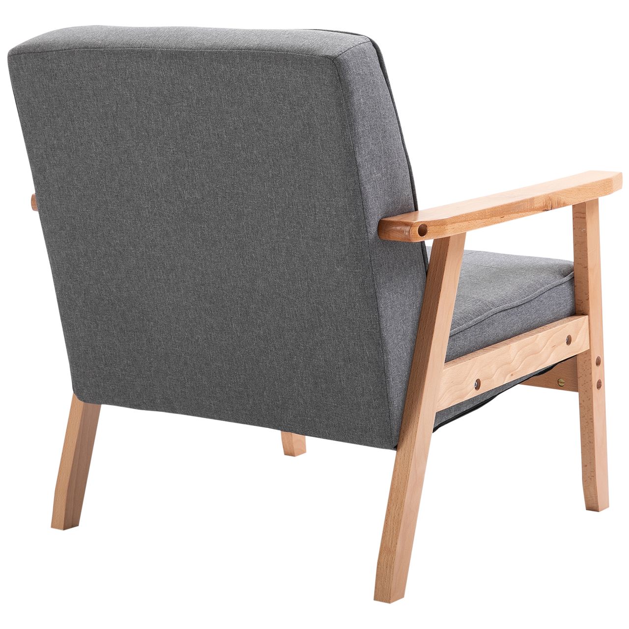 HOMCOM Einzelsofa Loungesessel Relaxstuhl Polsterstuhl Armlehnen Leinen