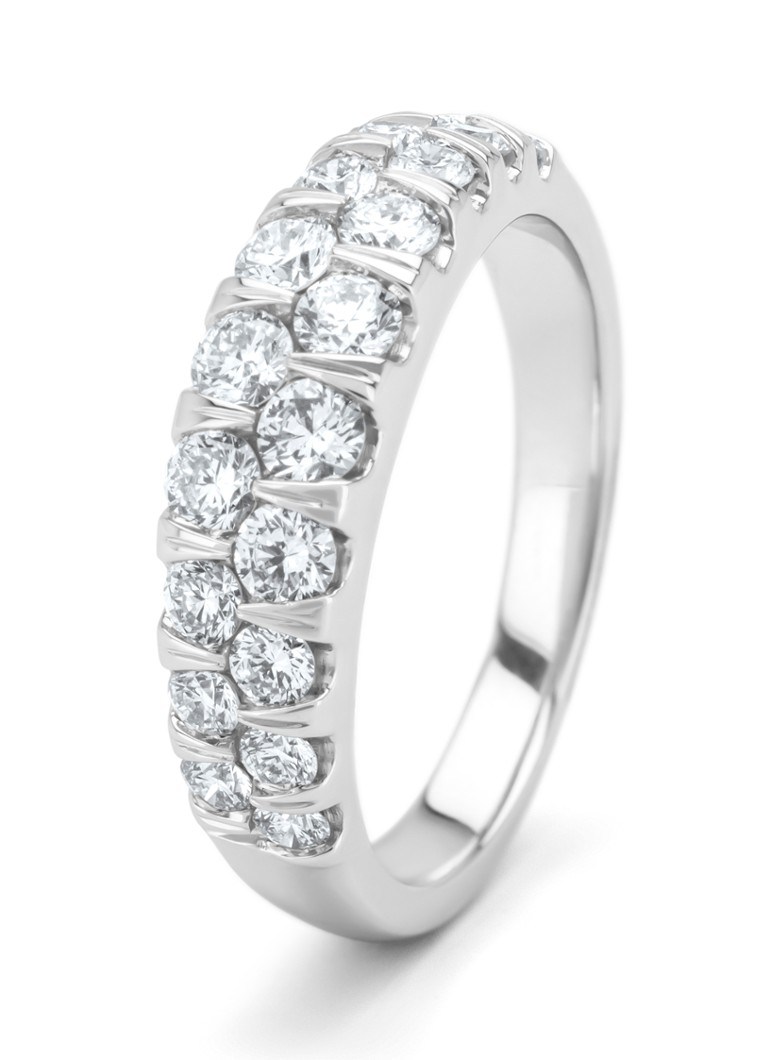 Anello Diamond Point in oro bianco, diamante da 1,05 ct, Caviar