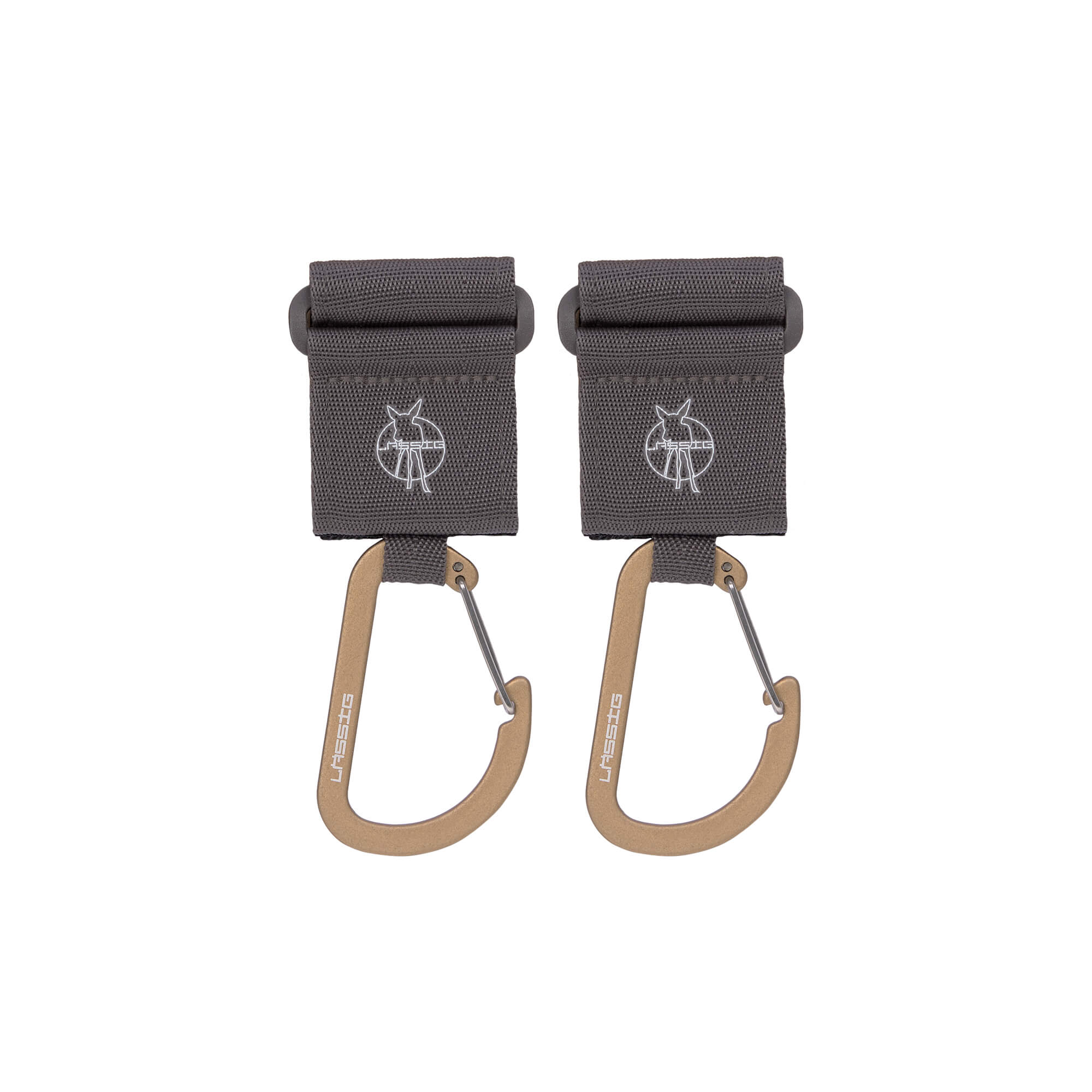 Kinderwagenhaken 2er Set - Karabiner, Anthrazit
