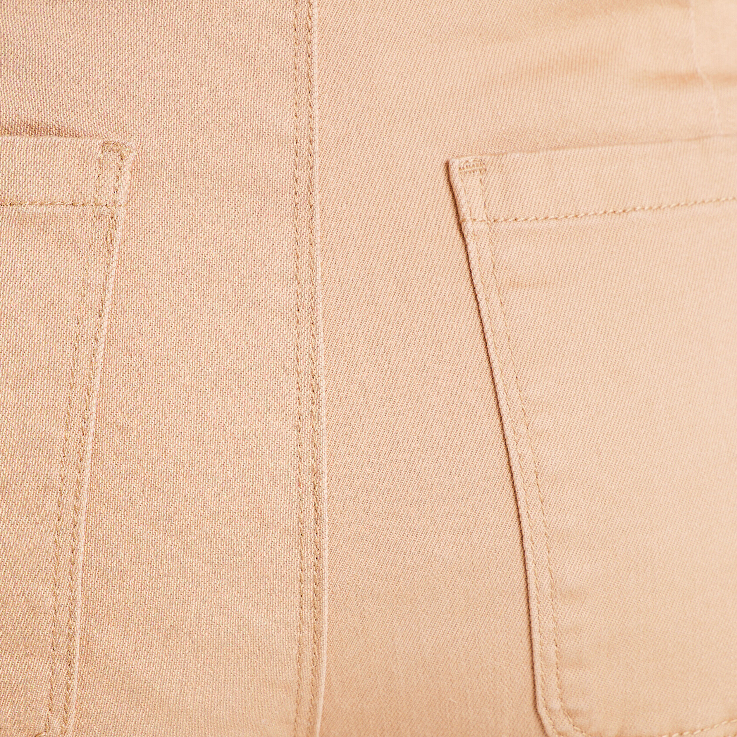 Pantalon large taille haute marron clair femme | Cache Cache