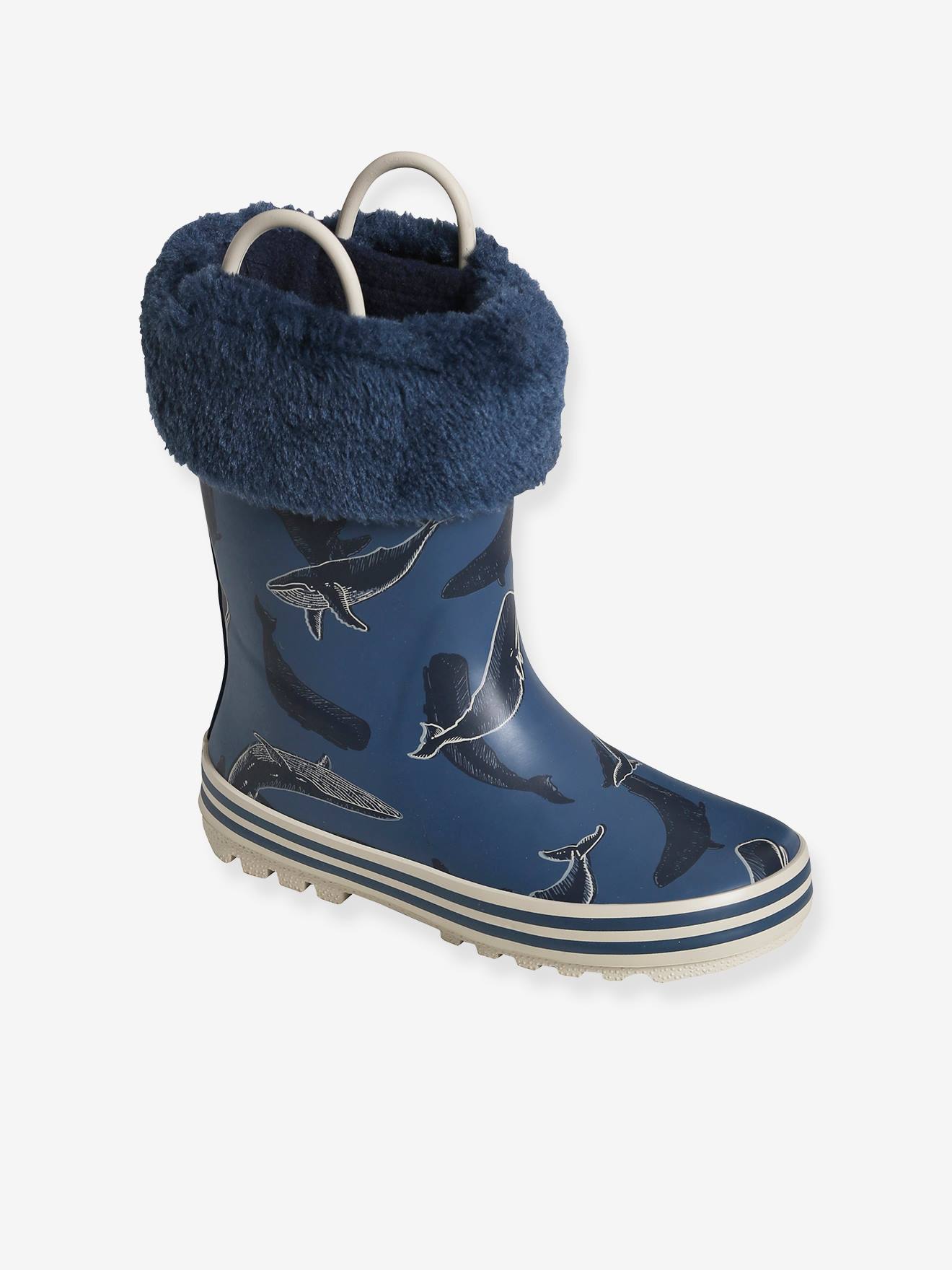 Bottes de pluie imprimées garçon collection maternelle bleu foncé imprimé