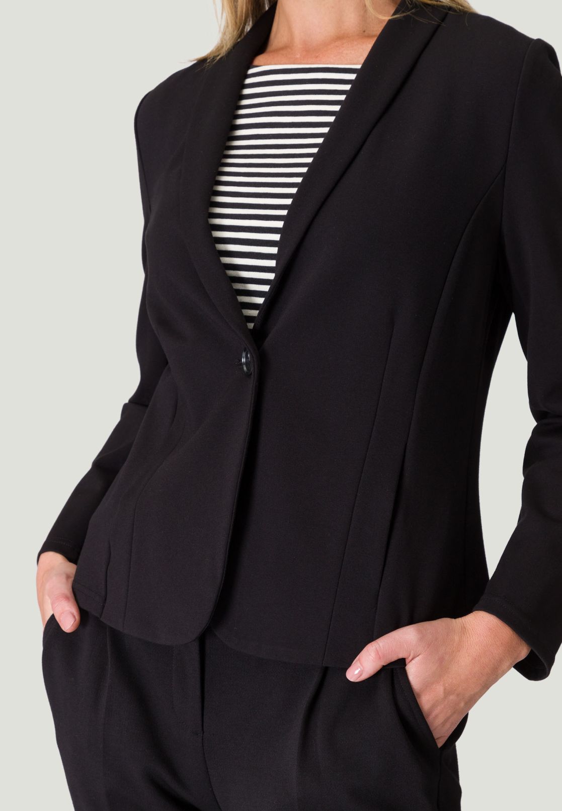 Jerseyblazer mit Knopfverschluss