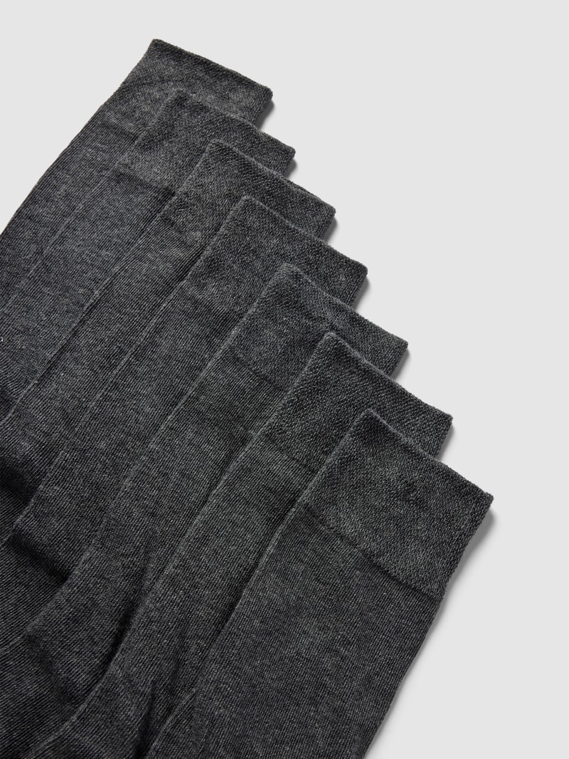 Socken mit Label-Stitching im 7er-Pack Modell 'Sensitiv' in anthrazit meliert