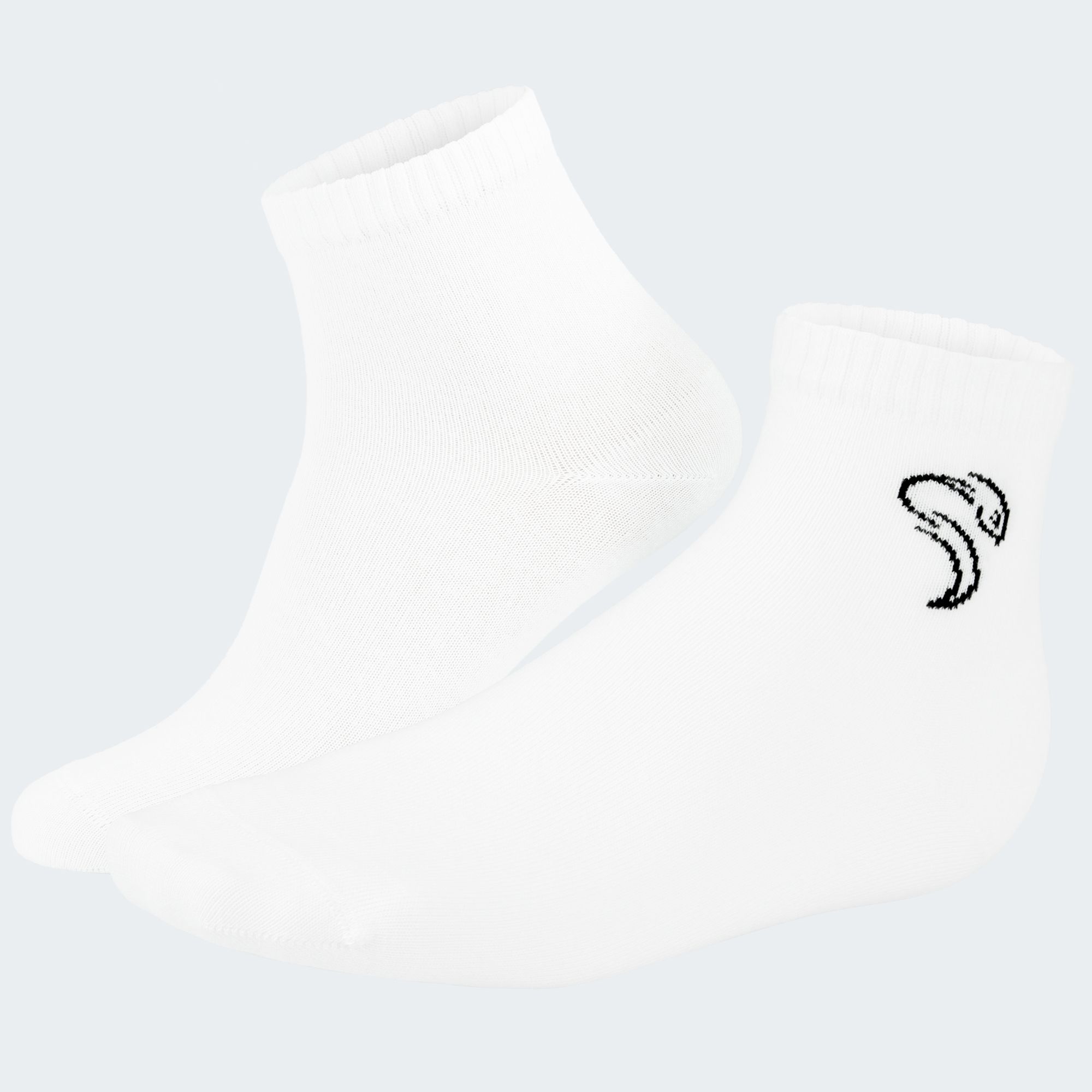 Black Snake 3-Pack White Pure Comfort Quarter Sneakersocken