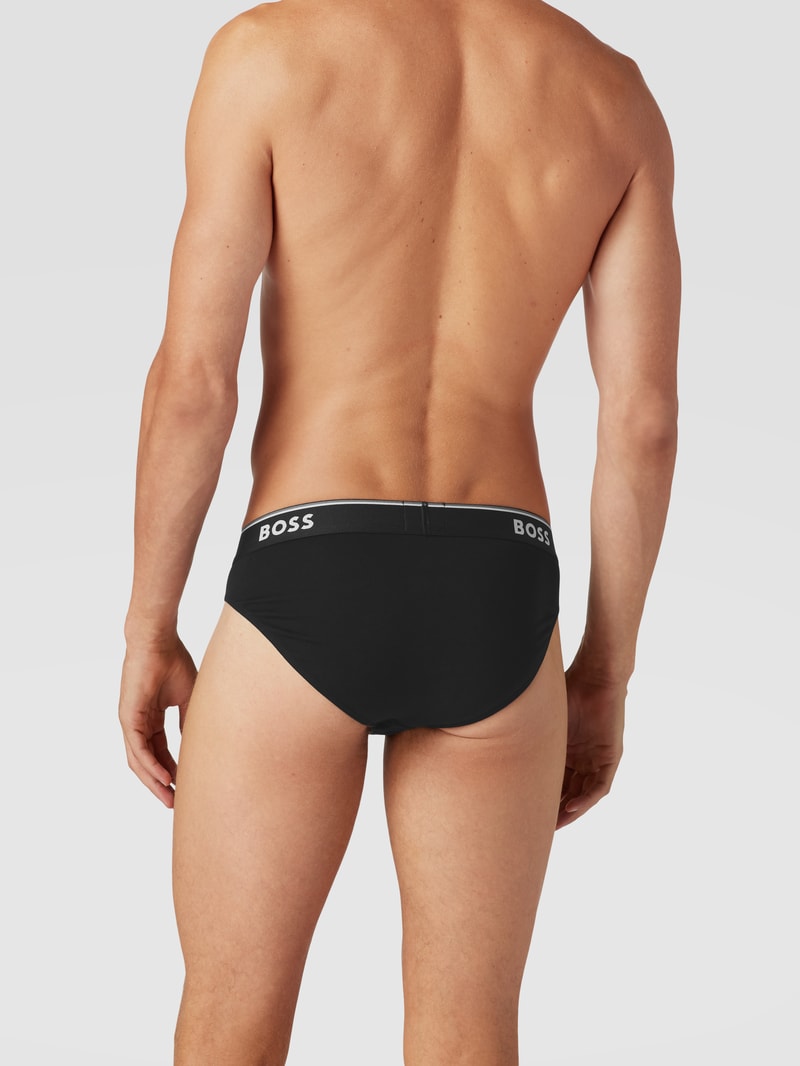 Slip mit Label-Details im 3er-Pack Modell 'Power' in royalblau