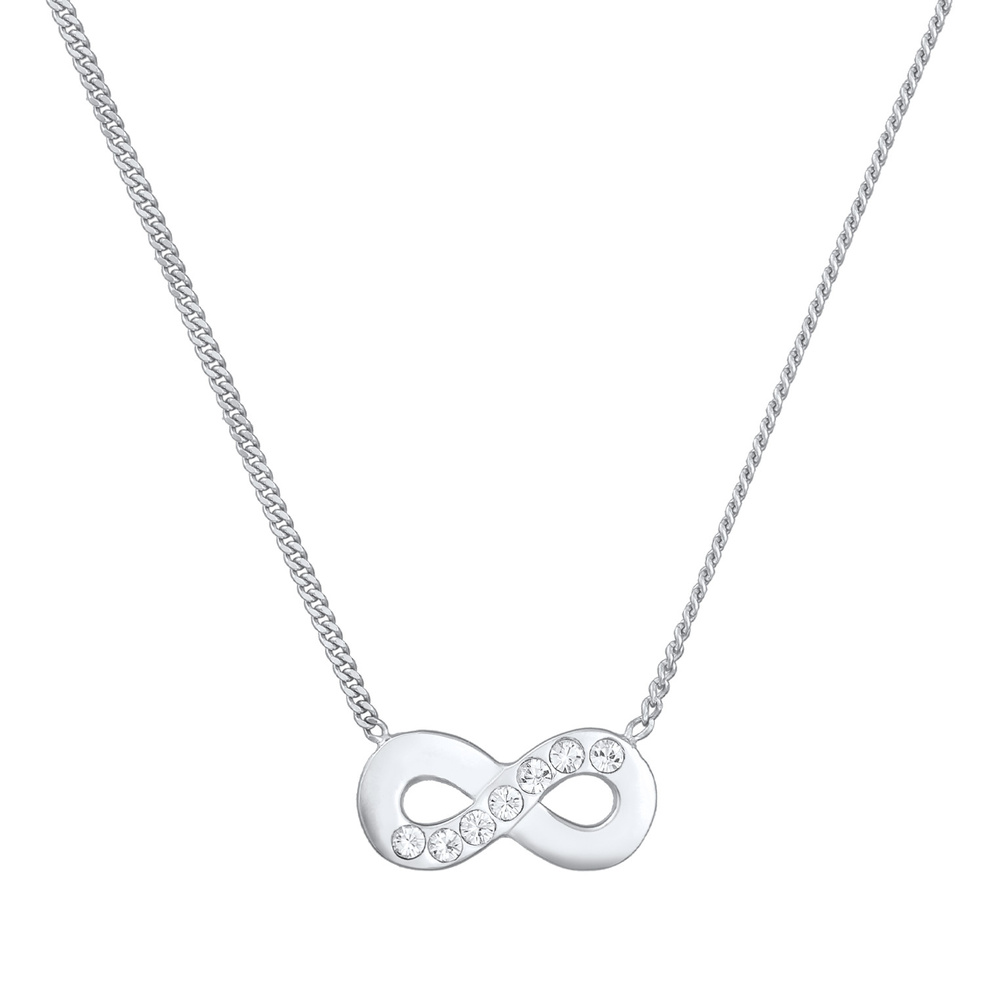 Elli Elli Collier Femmes pendentif symbole l'infini avec cristaux en argent sterling 9 collier