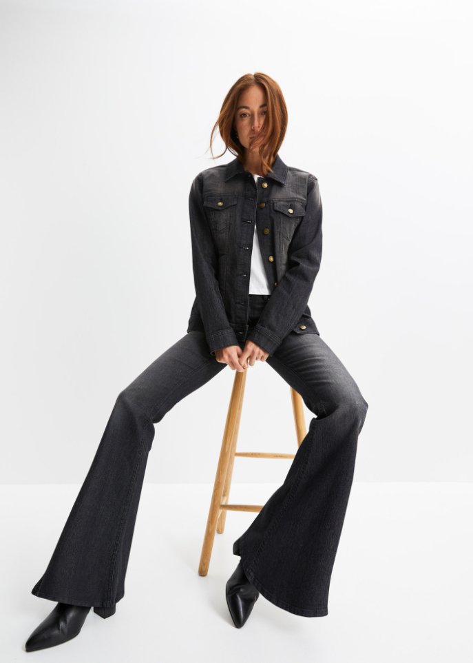Stretch-Jeansjacke, Basic