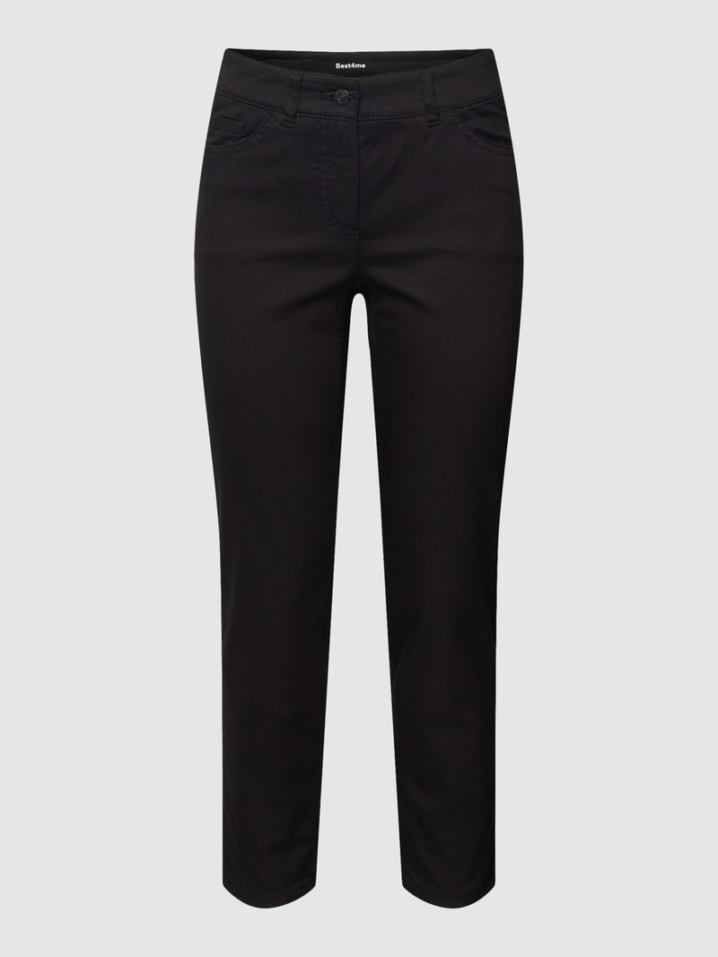 Skinny Fit Jeans in 7/8-Länge Modell 'Best4me' in schwarz