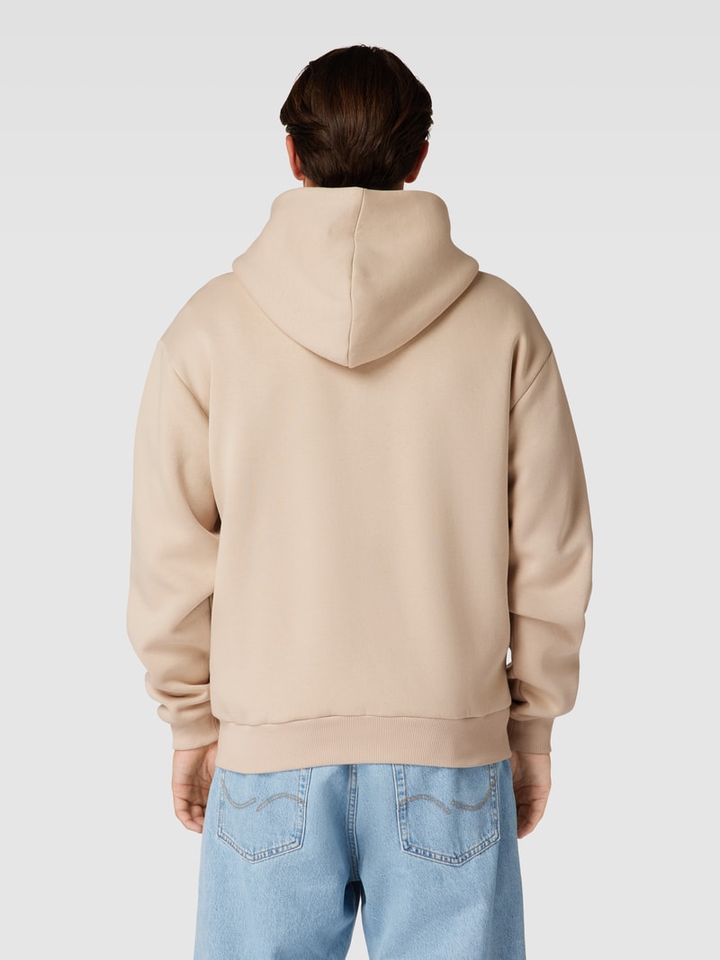 Sweatjacke mit Kapuze in taupe