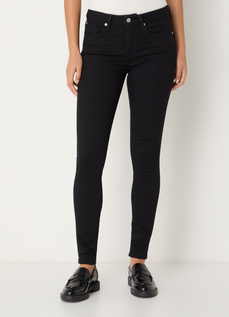 Blugi skinny cu talie joasă Tommy Hilfiger, din amestec de lyocell spălat