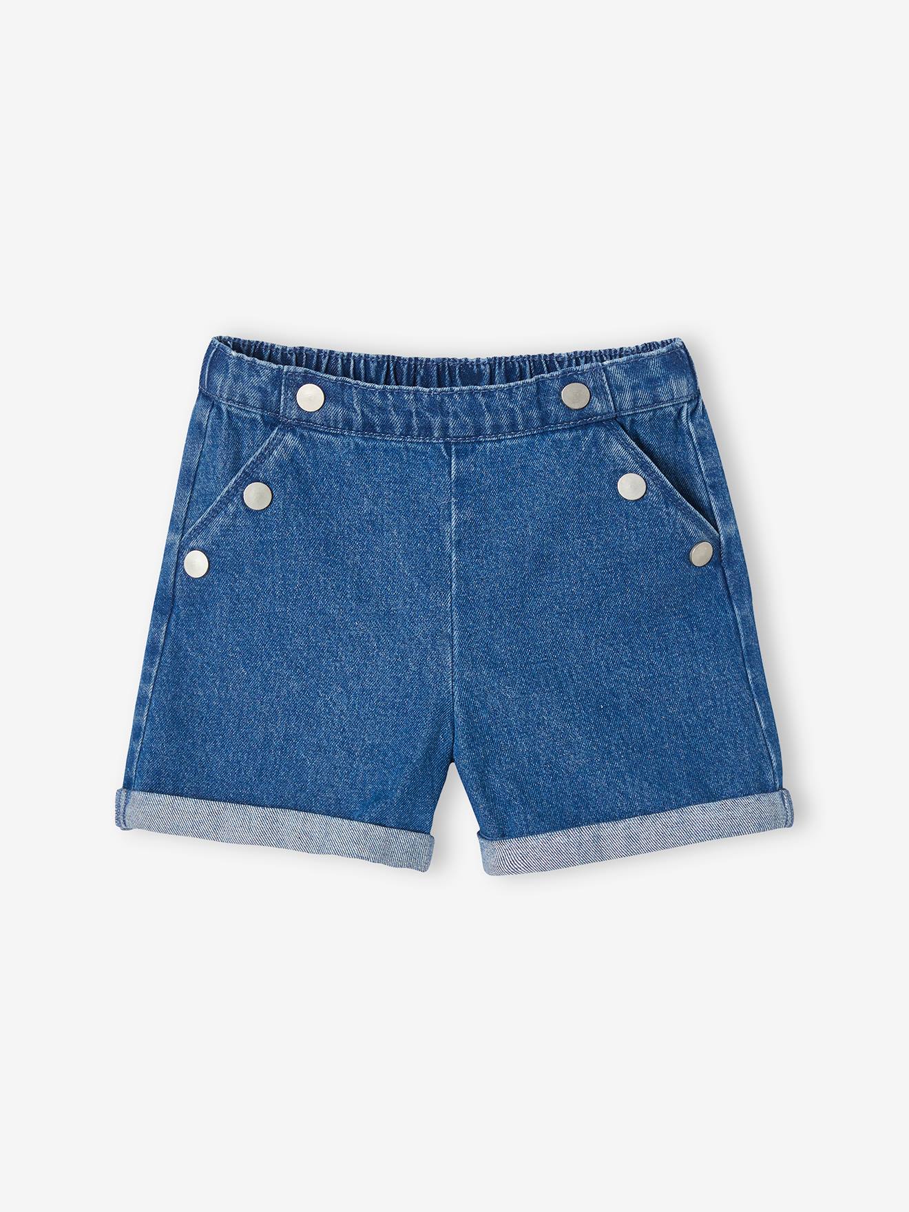 Short en jean effet pont fantaisie fille stone