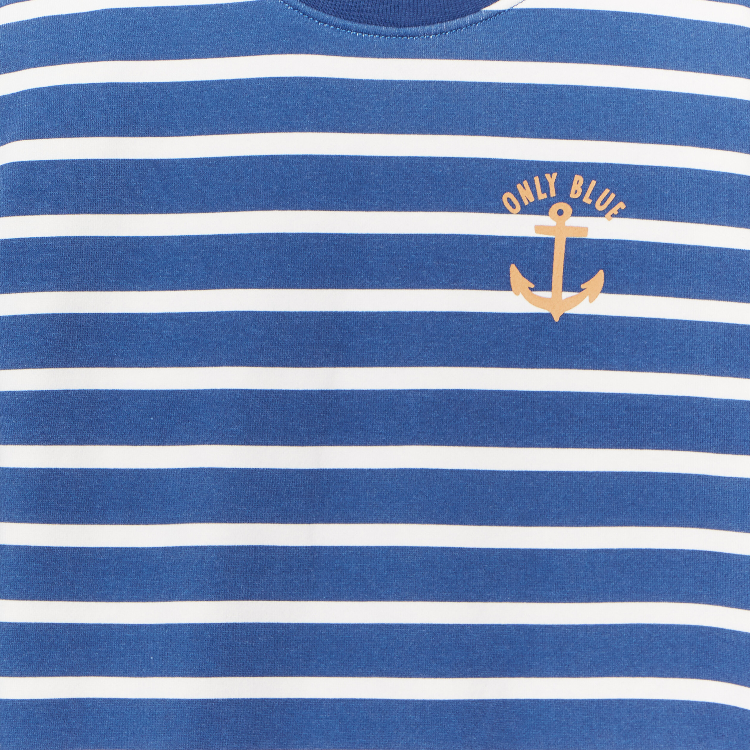 Sweat col rond manches longues bleu roi garçon | La Halle