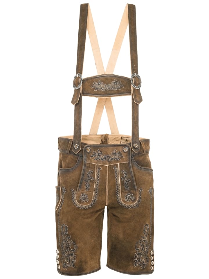 Gwandler Lederhose LUDWIG-gespeckt in braun günstig kaufen