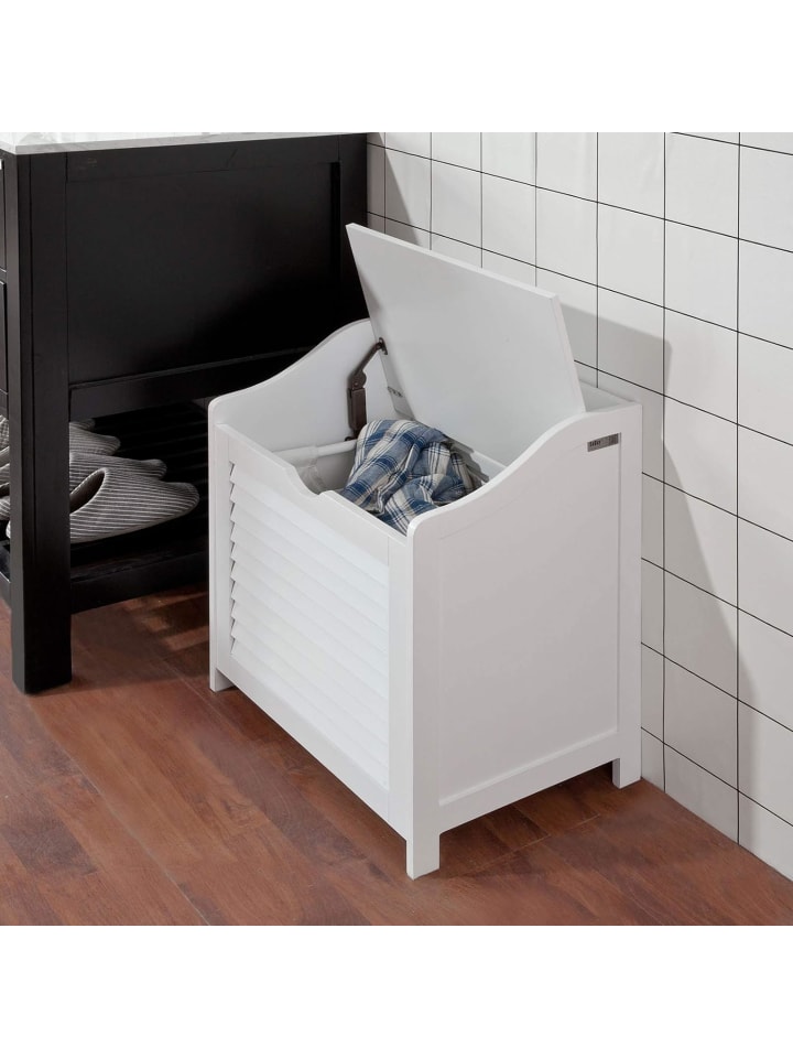 SoBuy Wäschetruhe in Weiß - (B)50 x (H)53 x (T)35cm günstig kaufen onesize