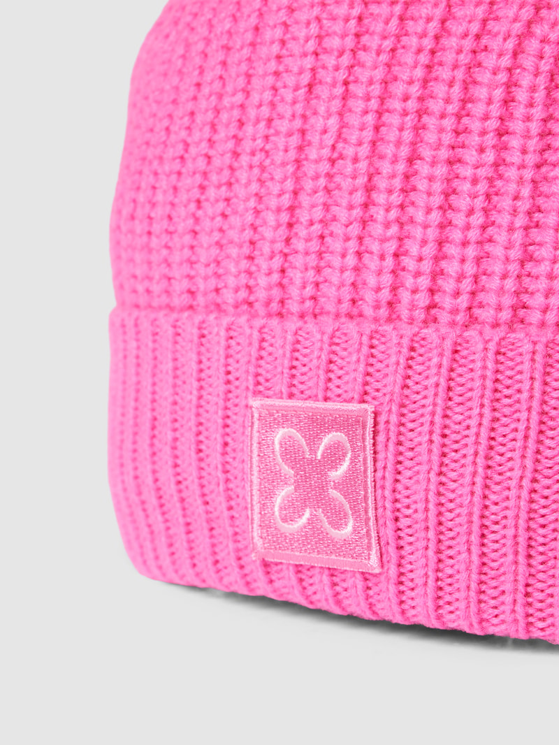 Beanie mit Woll-Anteil in pink
