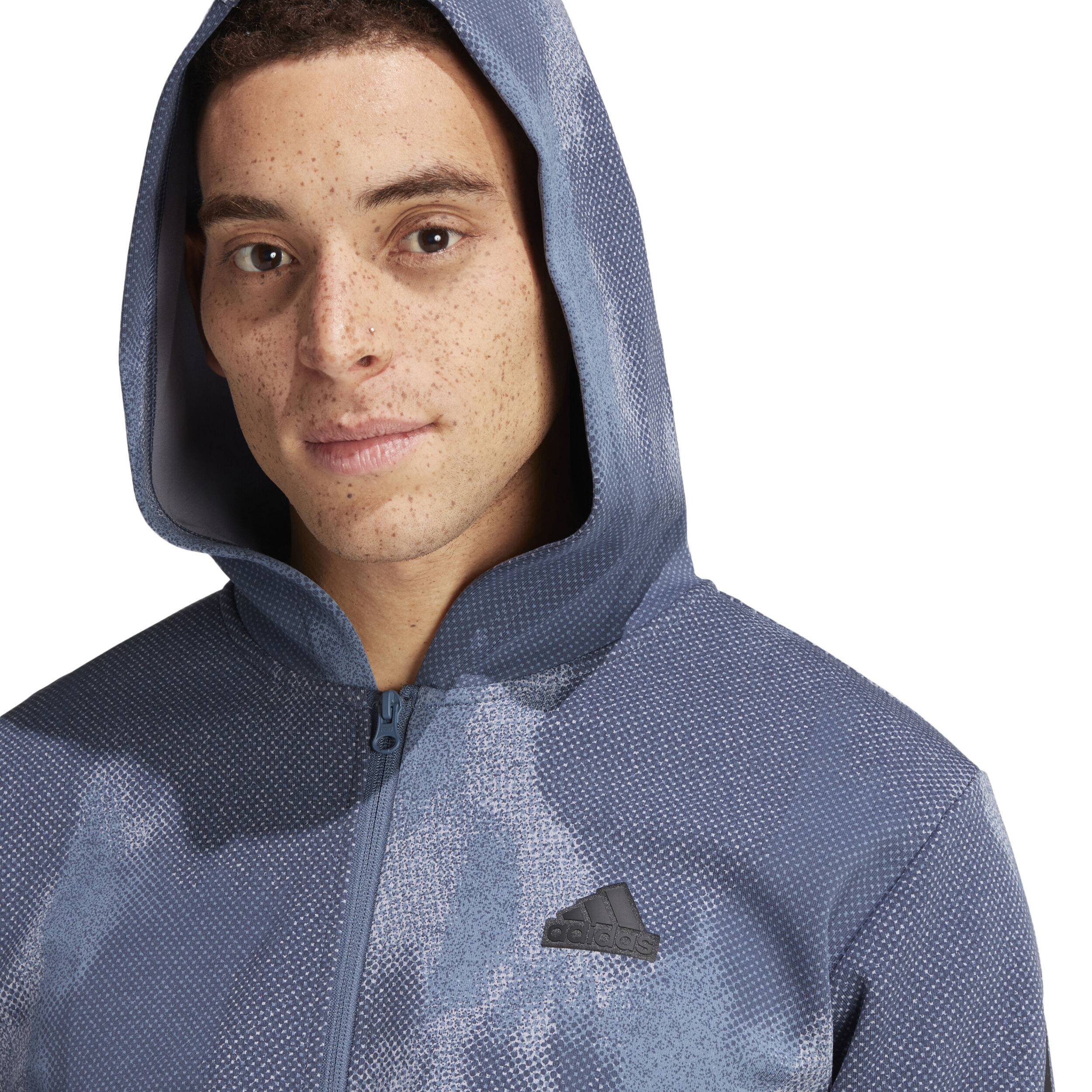 Future Icon 3 Stripes Sweatjacke Herren - Blau, Grau