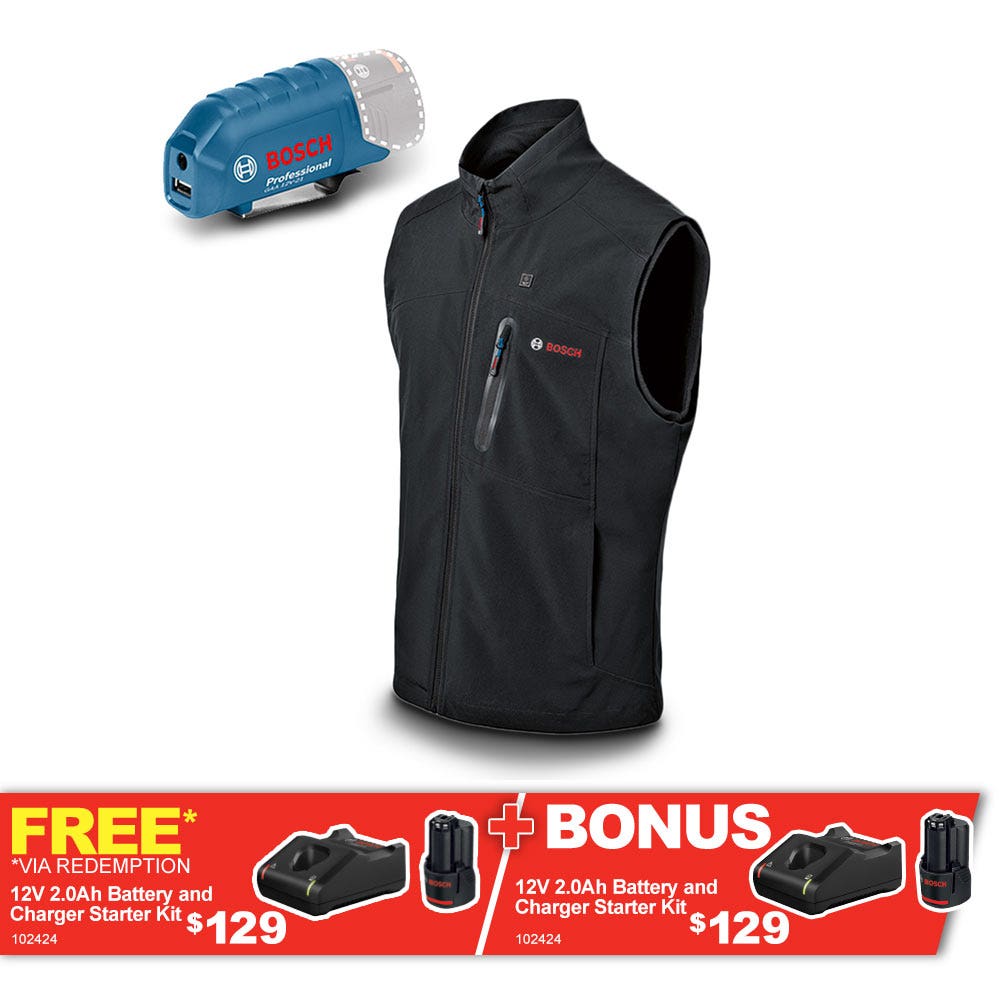 Colete Aquecido para Pele BOSCH 12V - Preto 06188000EA