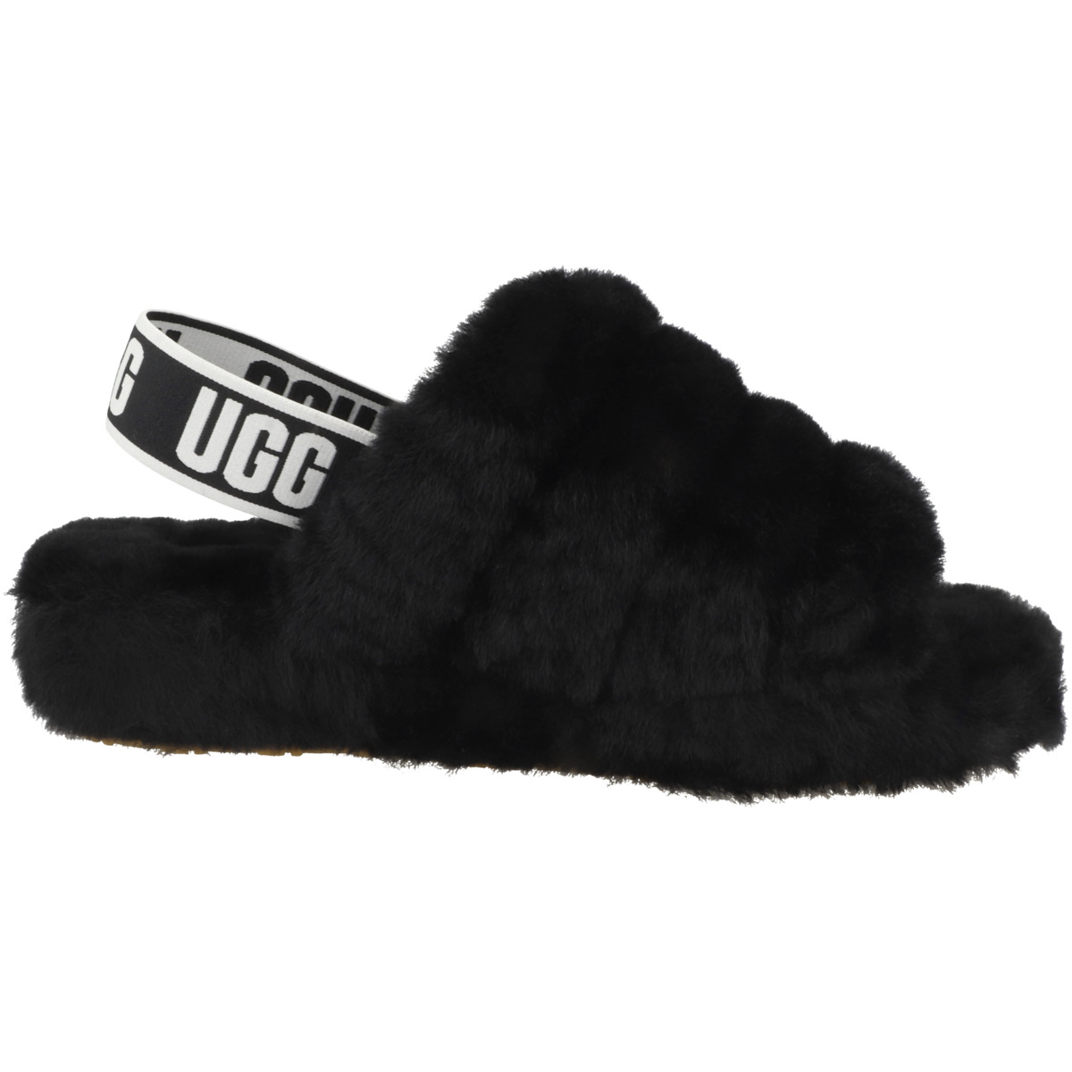UGG Fluff Yeah Slide Hausschuhe schwarz