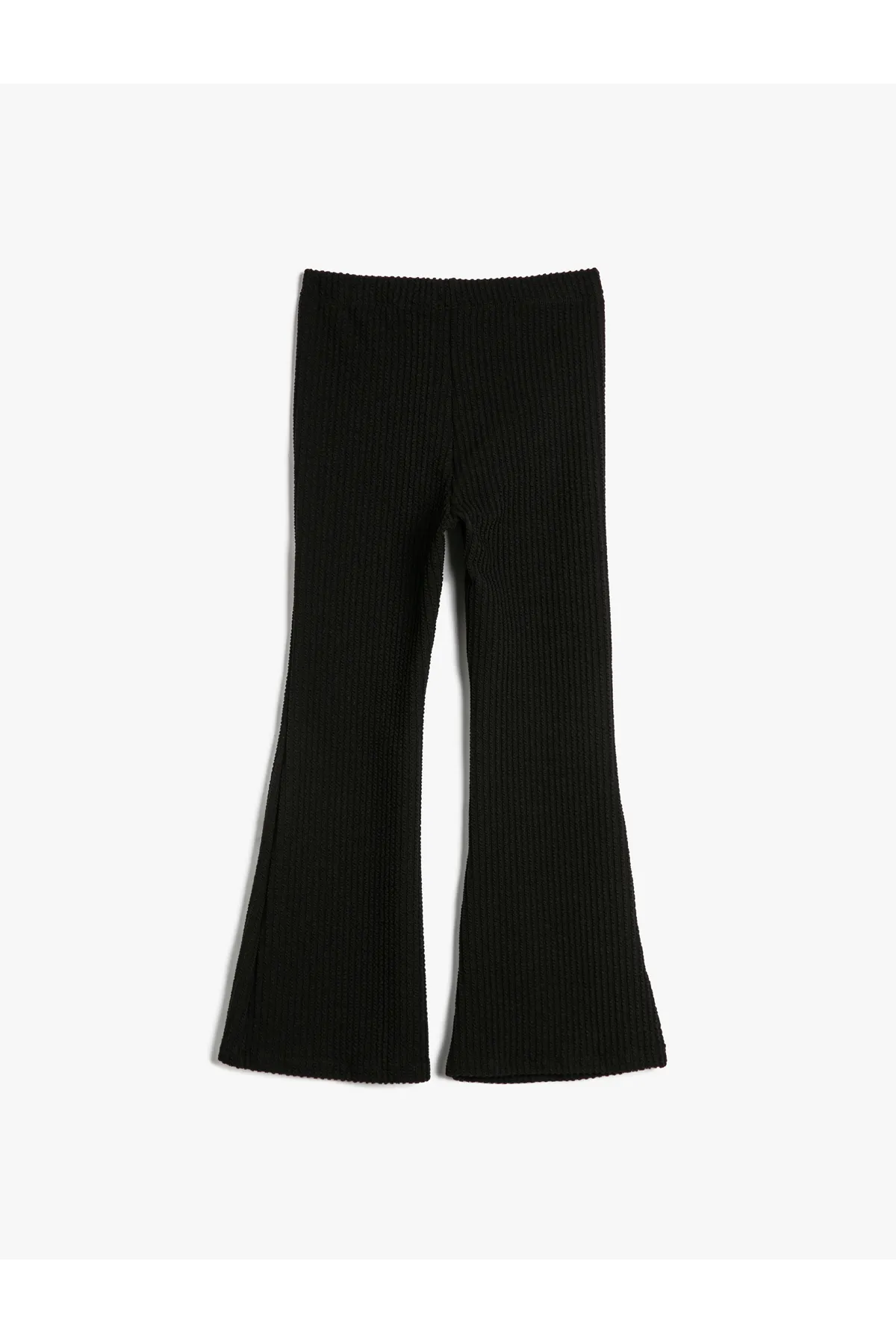 Koton  Basic-Schlaghose mit elastischem Bund und Rippstrickbündchen