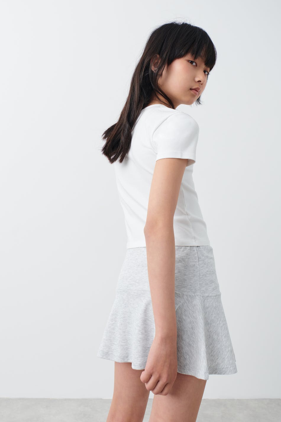 Y low waist jersey skirt