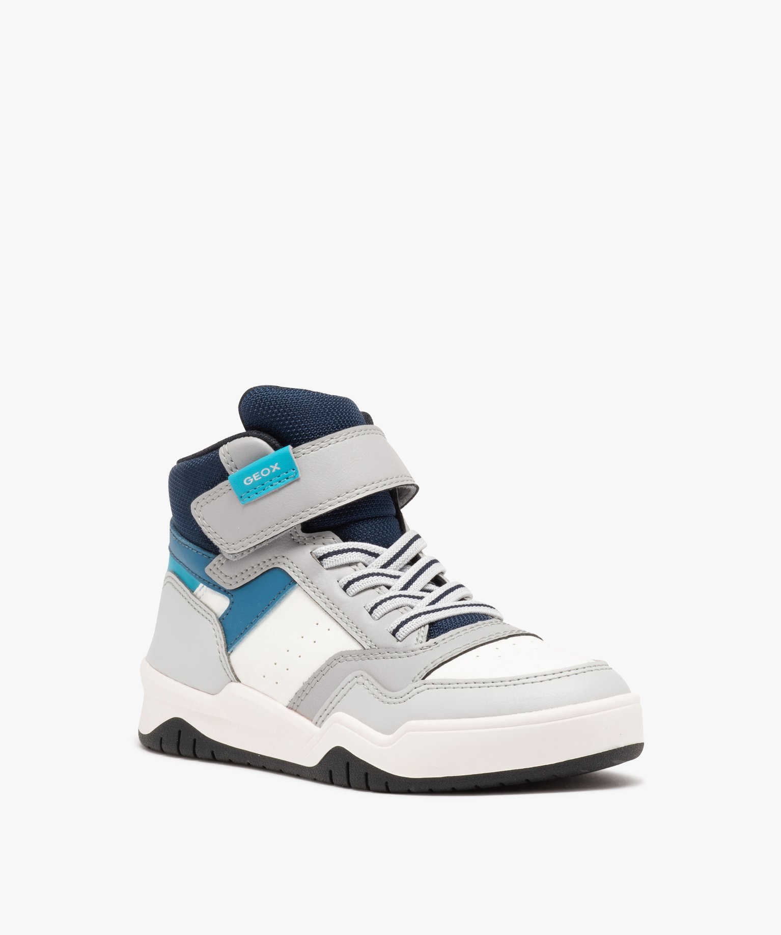 Baskets Garçon mid-cut à scratch - Geox gris | GEMO