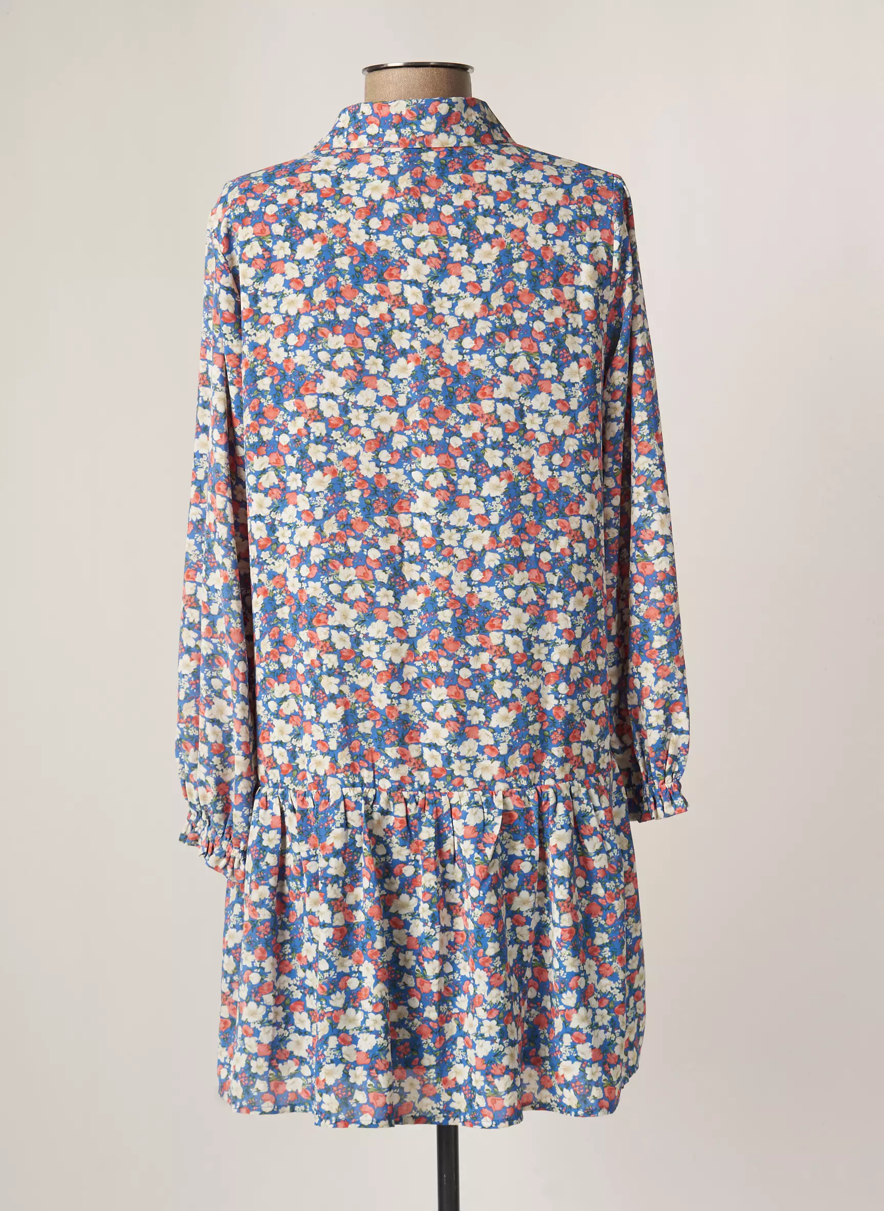 Y Coo Robes Courtes Femme couleur bleu