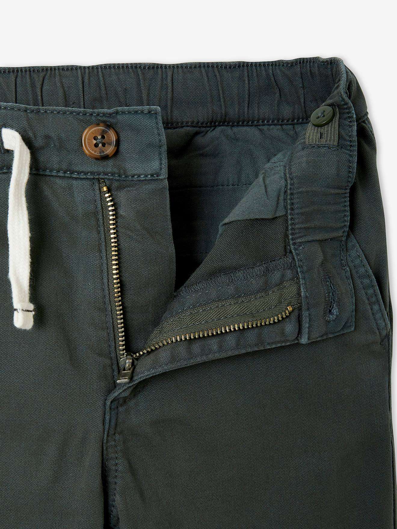 Vertbaudet Jungen Chinohose mit Schlupfbund Oeko-Tex - grün