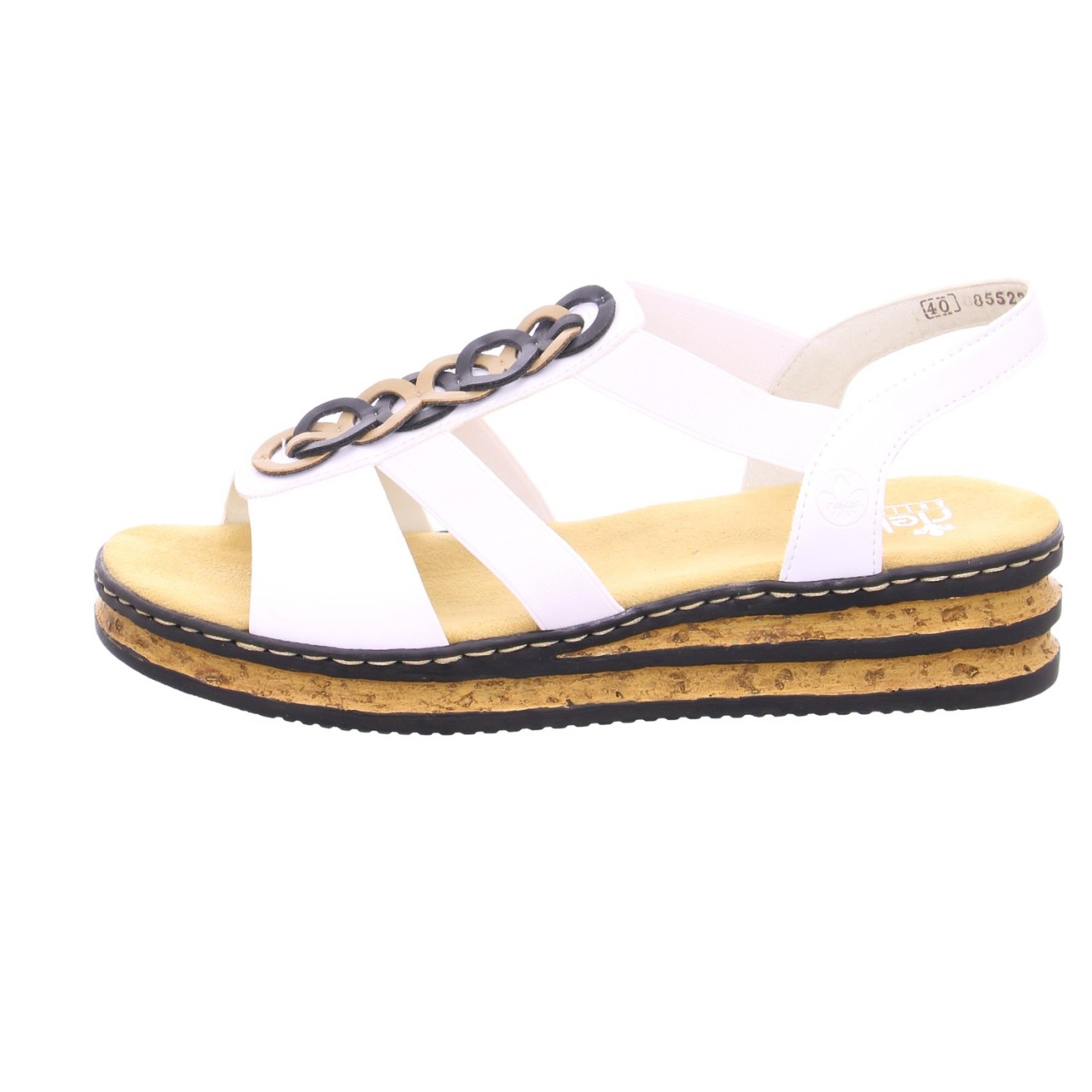 RIEKER Klassische Sandalen weiss