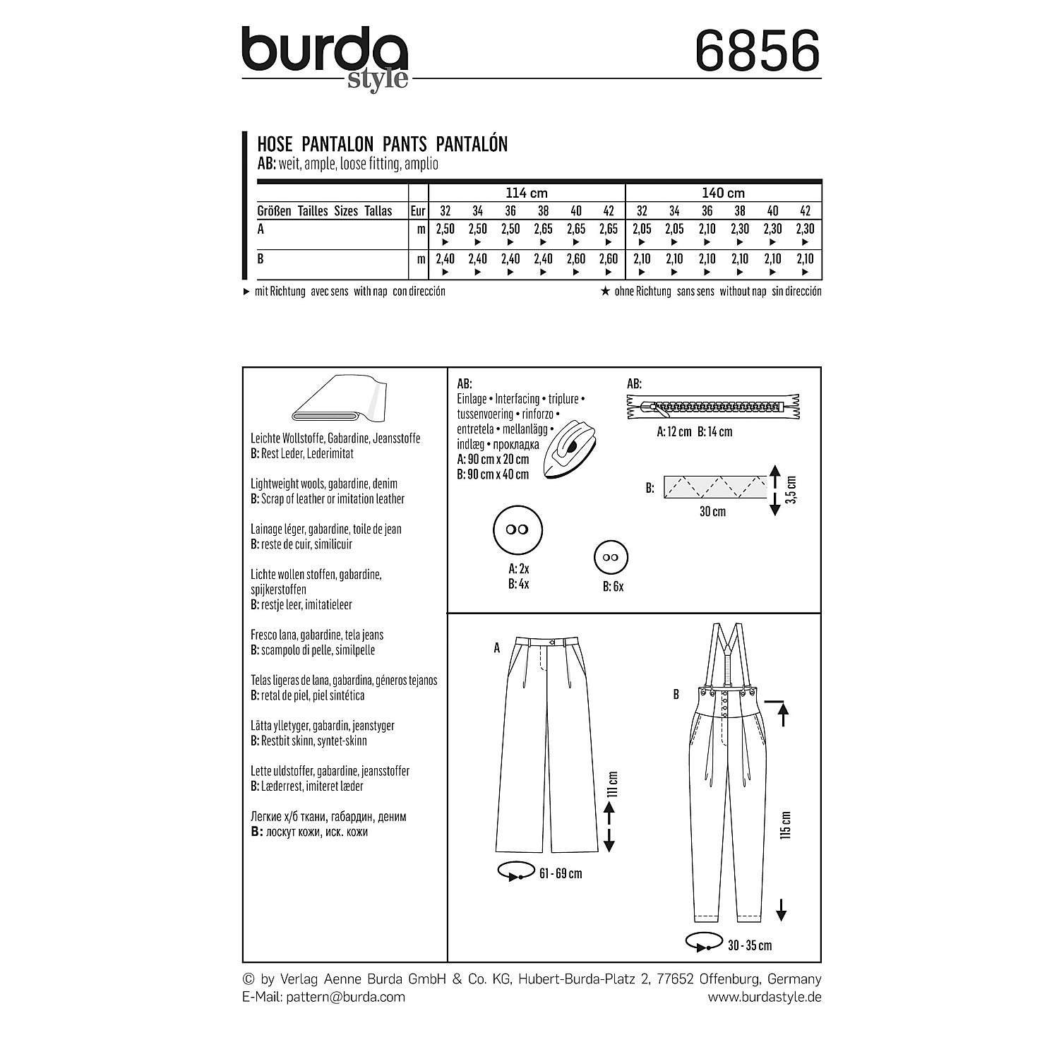 burda Schnitt 6856 