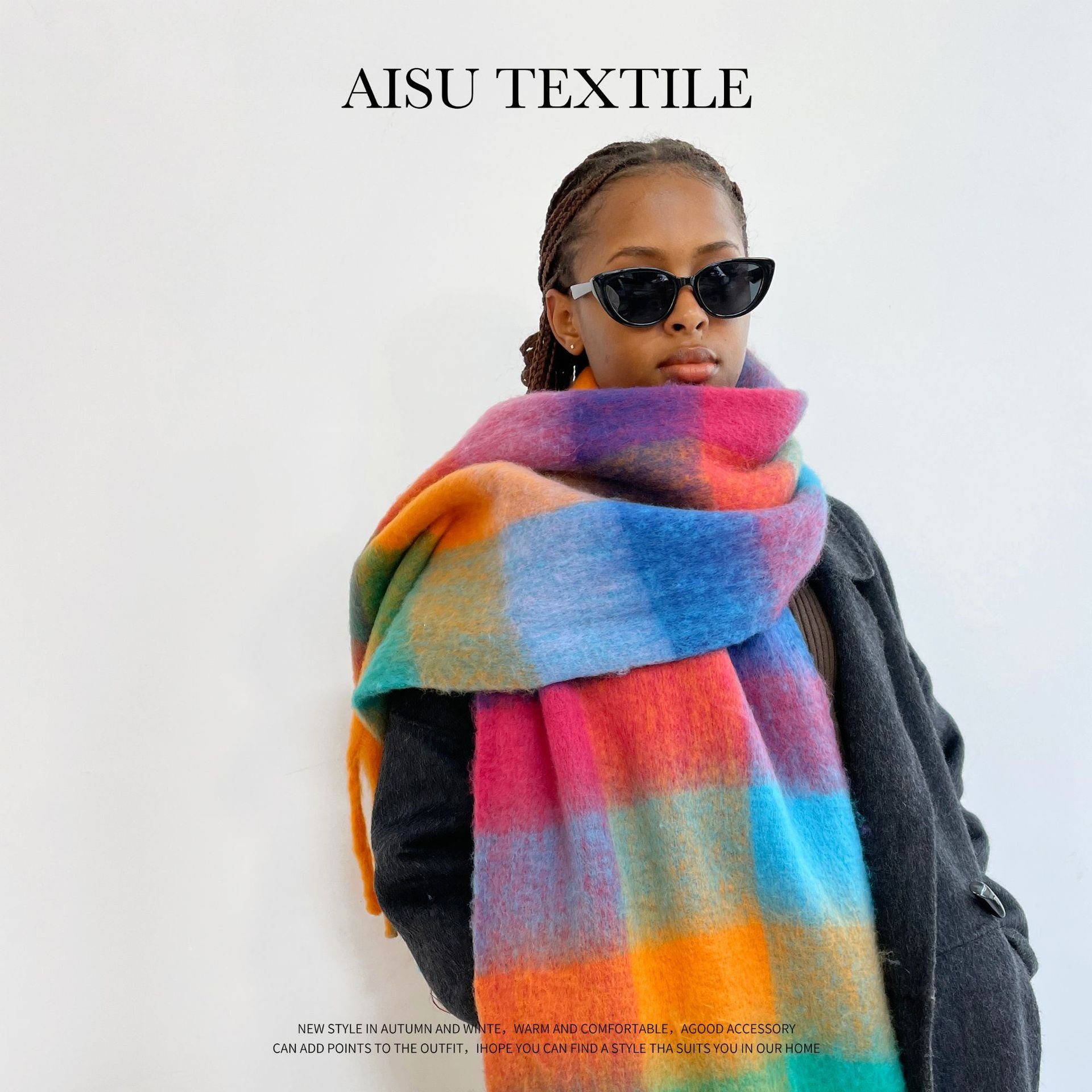 Modeschal Warmes Halstuch, Modeschal,Schal Gestrickte Schals, (1 tlg, 40*210cm, Polyester), geeignet für Winter und Herbst, Warm und winddicht