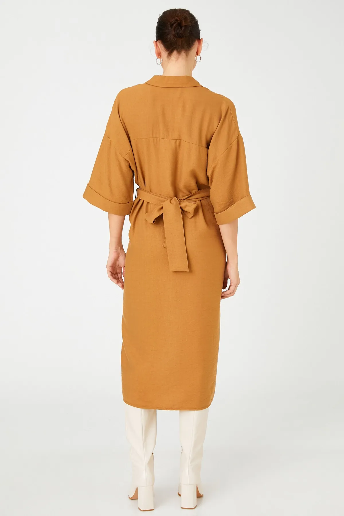 Koton  Braunes Damenkleid 3WAK80043CW