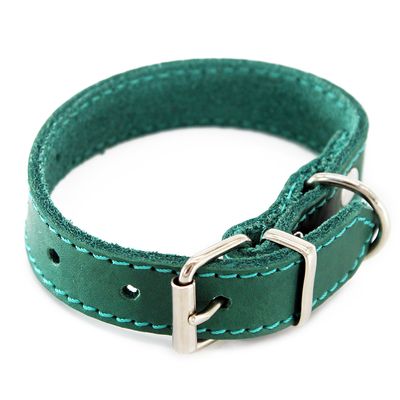Heim Halsband mit Ziernaht, petrol