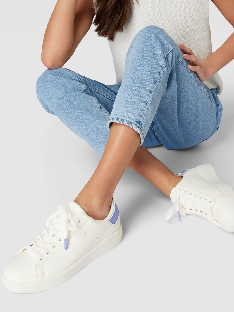 Sneaker mit Label-Details Modell 'ROCKIES' in weiß