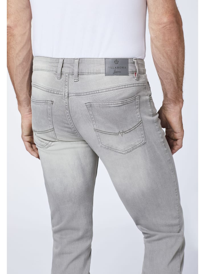 Oklahoma Jeans Jeans in Grau günstig kaufen