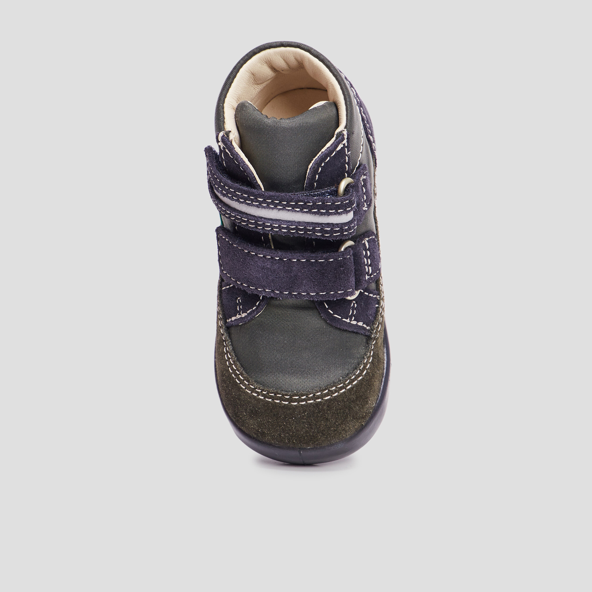 Bottillons en cuir Kickers Kikood vert bébé garçon | La Halle