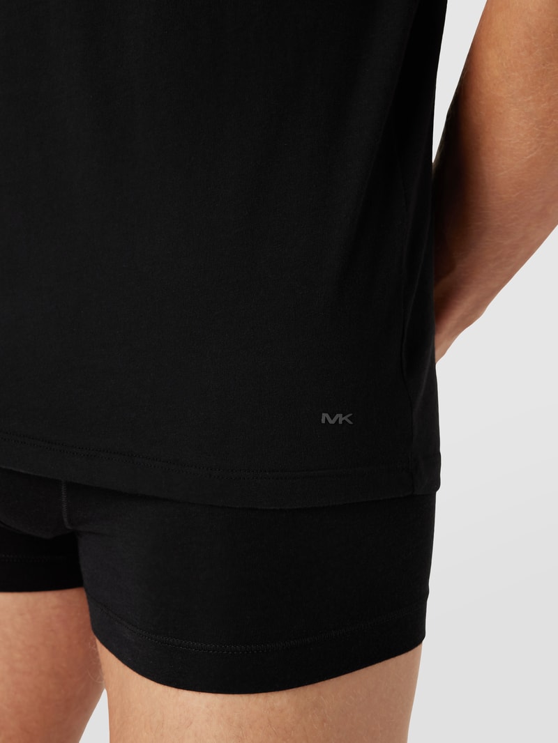 T-Shirt mit Logo-Detail im 3er-Pack in schwarz