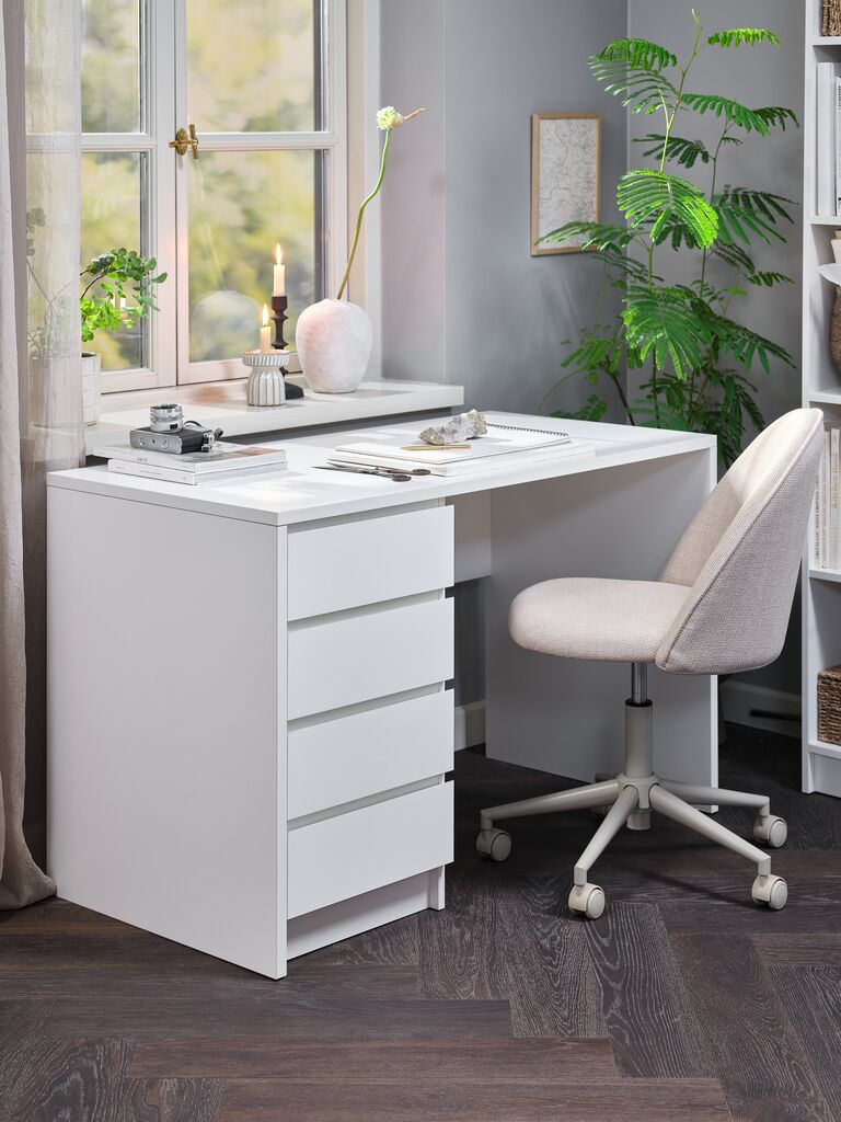 LIMFJORDEN LIMFJORDEN desk 60x120 4 drawers white