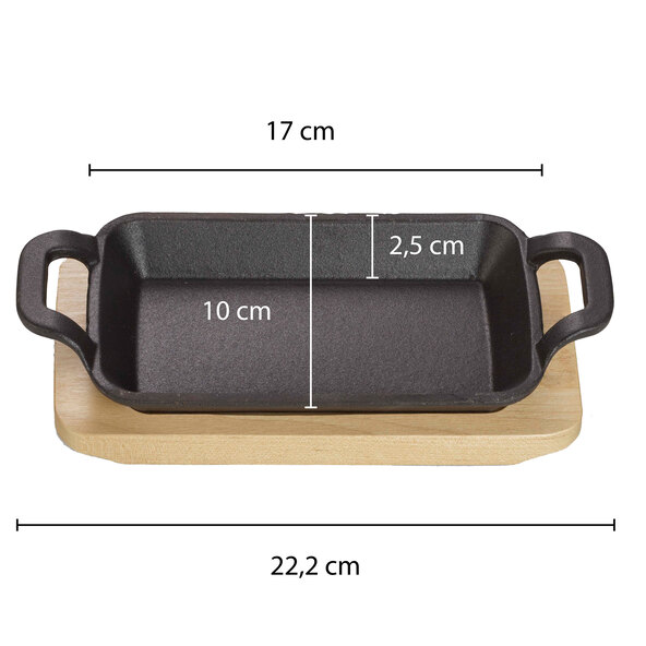 Rechteckige Servierschale, 17 x 10 x 2,5 cm, 4er Set