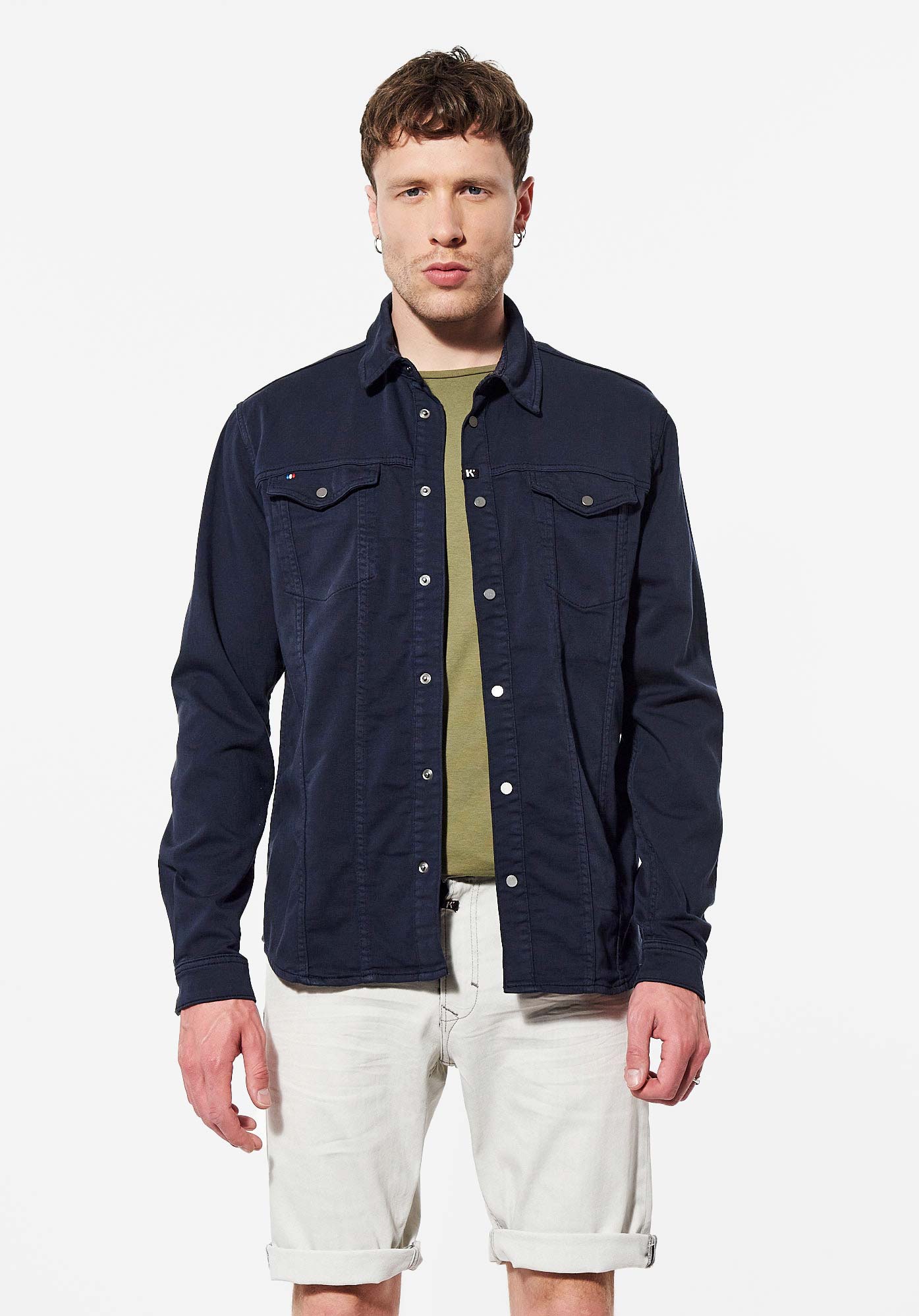 TIZIO  Chemise en jean bleu Homme