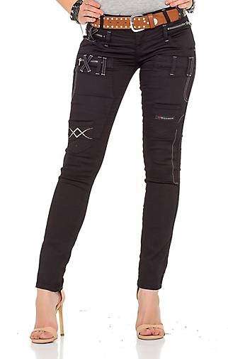 Cipo & Baxx Skinny Jeans mit praktischem Gürtel