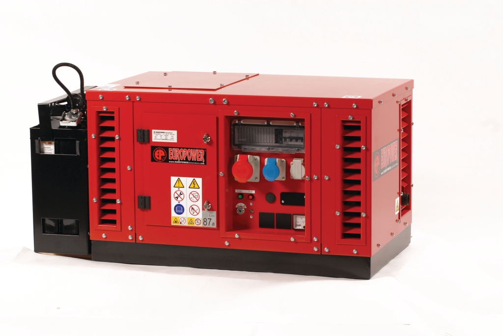 Europower 950000663 EPS6500TE generátor 7 KVA léghűtéses benzinmotorral 2x 230 Volt (16A) - 1 x 400 Volt (16A 5p.) elektromos indítás 950000663