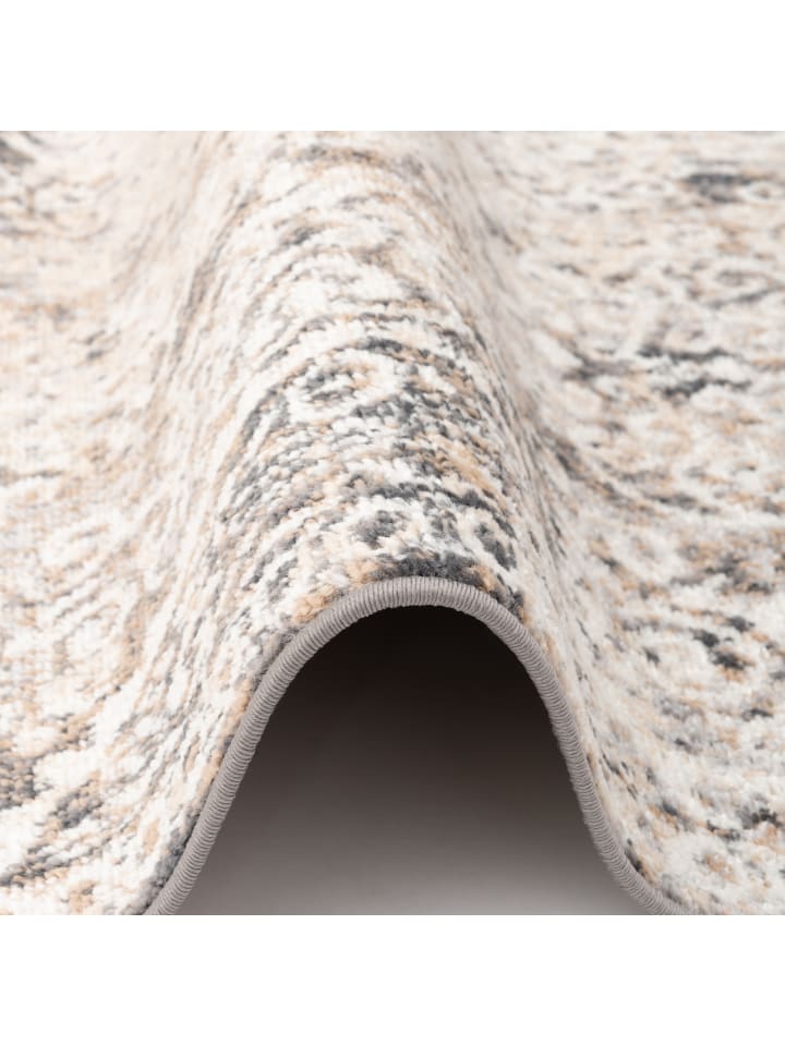 Pergamon Designer Teppich Moderne Orient Vintage Klassik in Beige günstig kaufen 140 x 200 cm