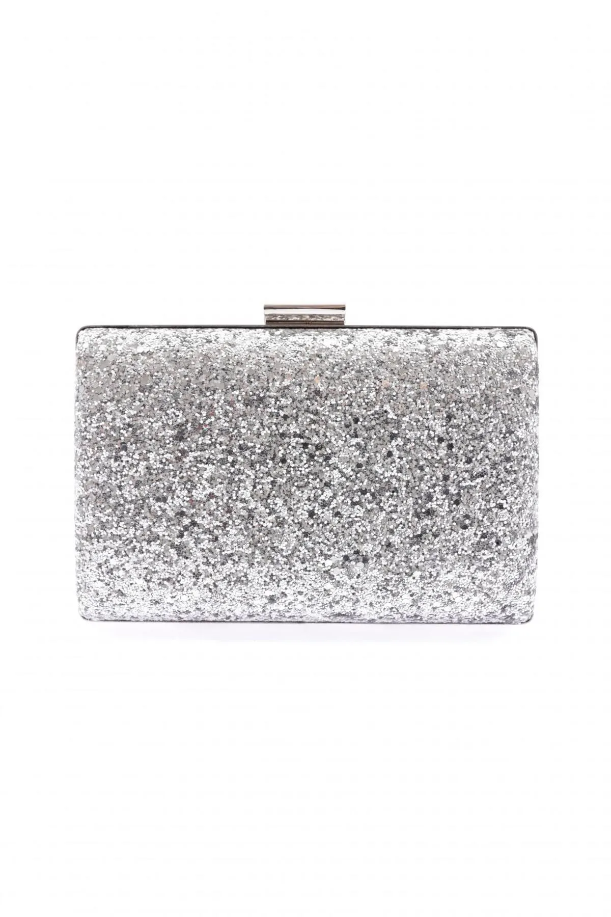 DGN  Silberne Abendtasche mit Pailletten für Damen – 275-22y