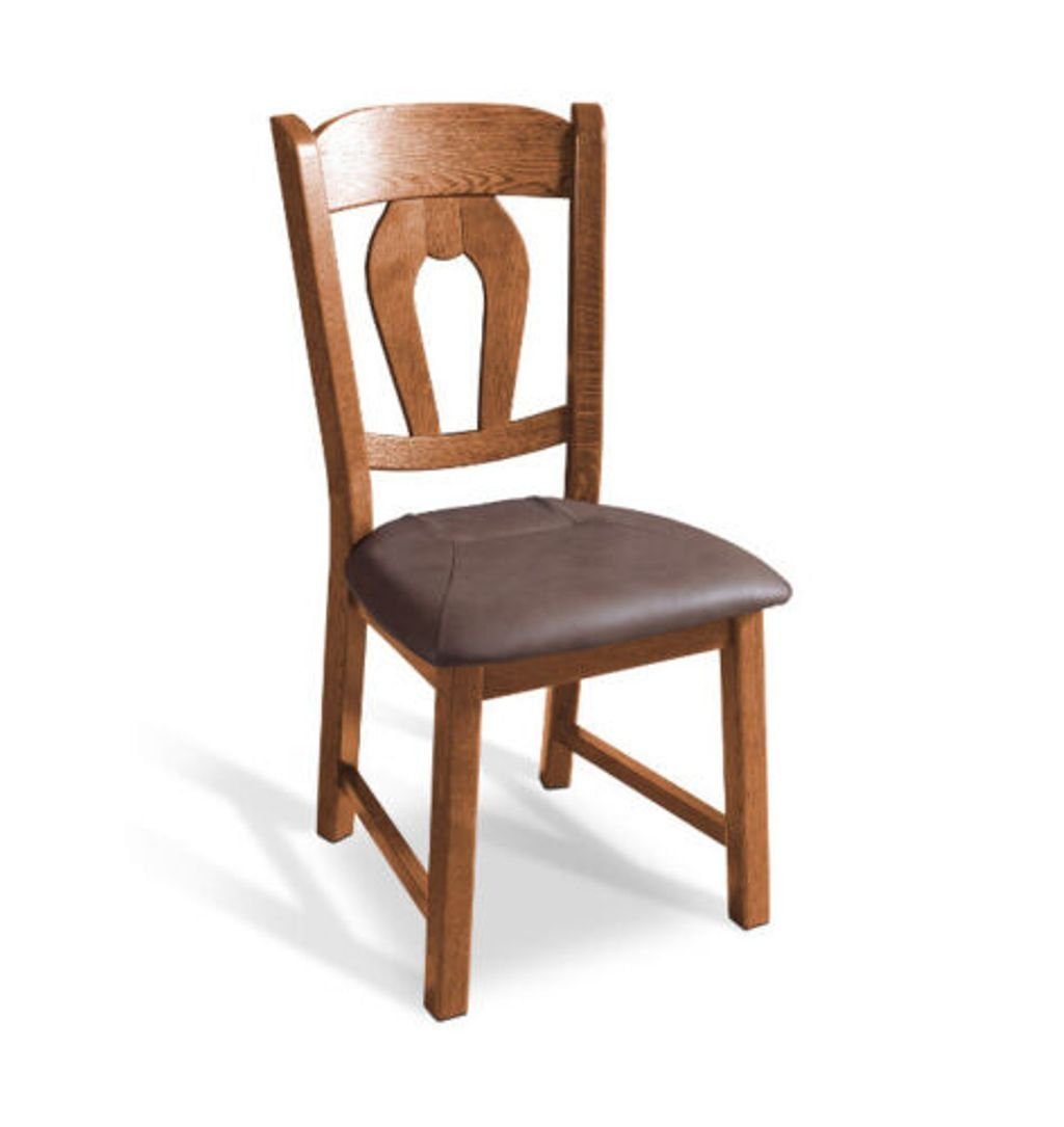 JVmoebel Esszimmerstuhl Esszimmerstuhl 8x Stuhl Set Sessel Leder Polster Massiv Holz Sofort (8 St)