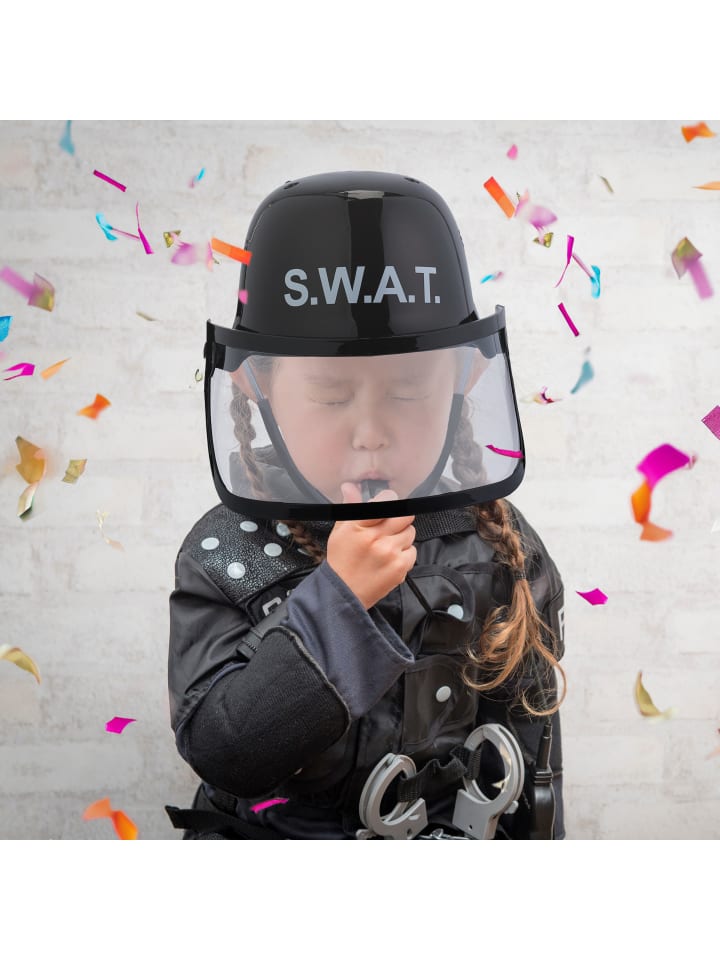 relaxdays SWAT Helm in Schwarz - (B)22,5x (H)24,5 x (T)28 cm günstig kaufen onesize