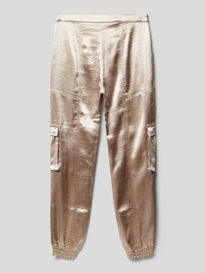 Cargohose im Metallic-Look in stein