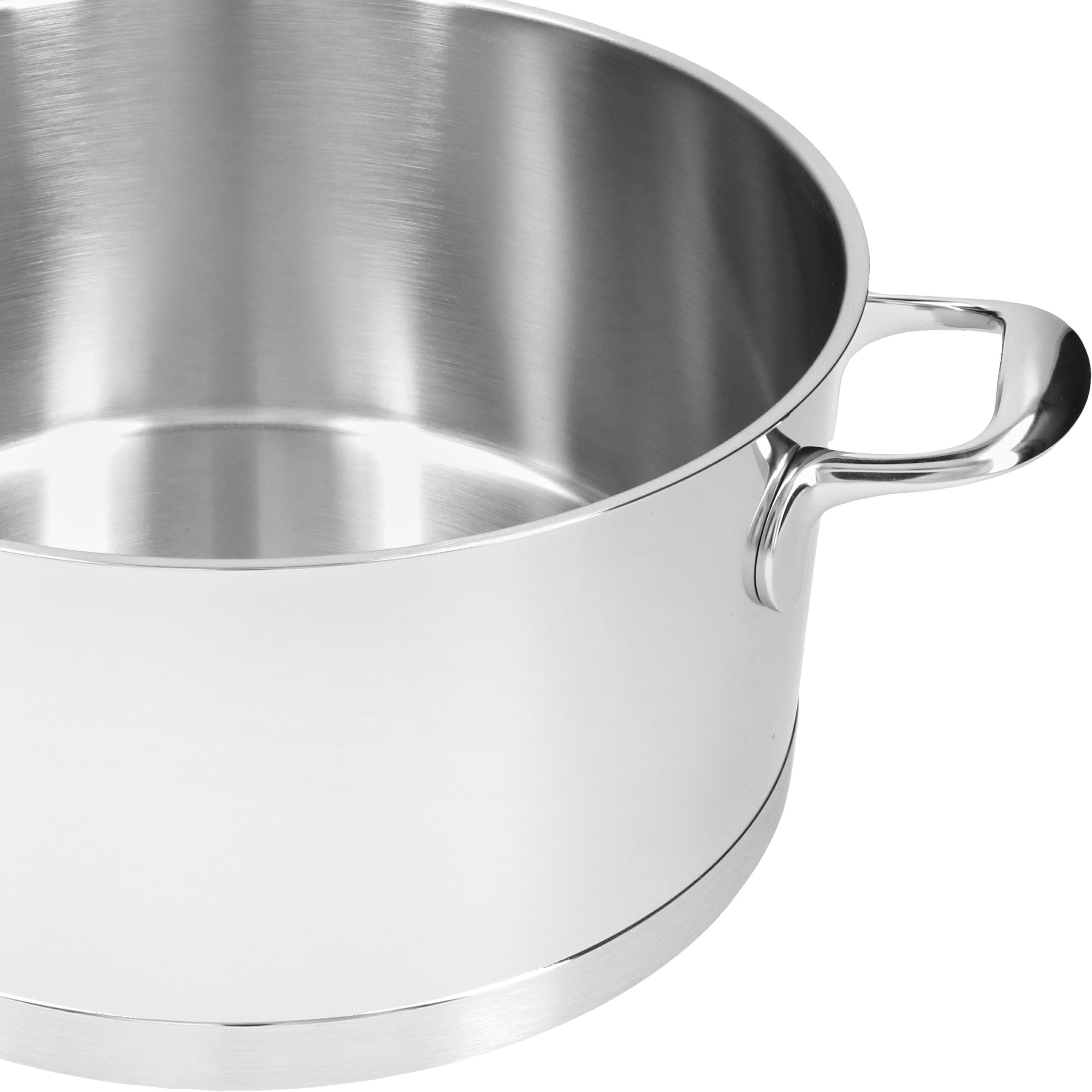 Bratentopf mit Deckel 28 cm, 18/10 Edelstahl