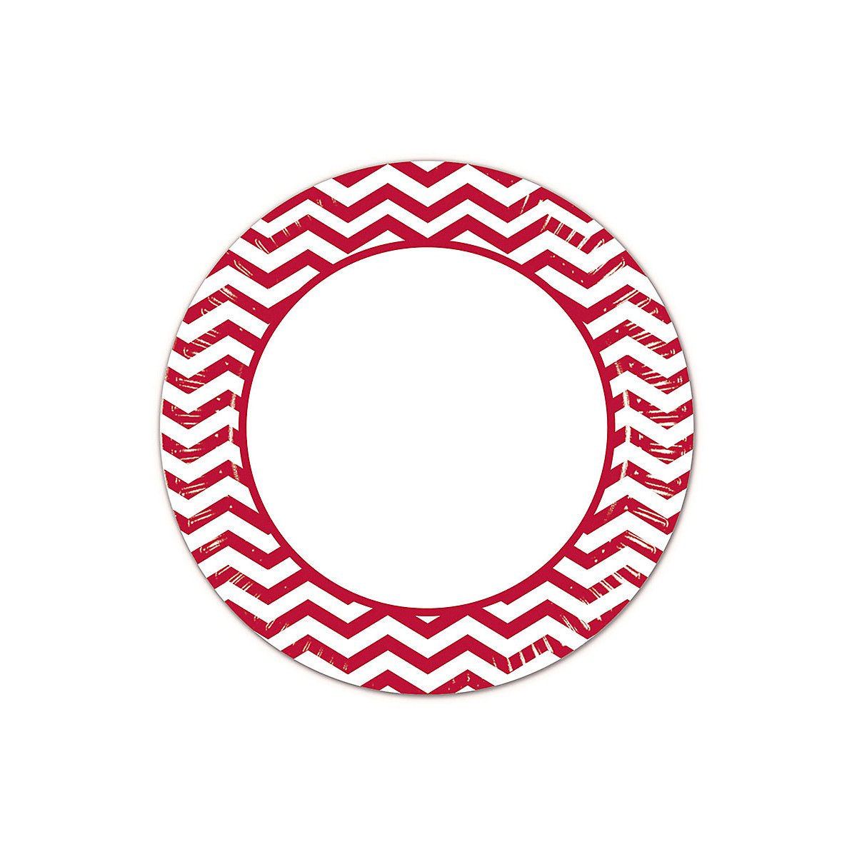 Papp-Partyteller Red Chevron, Ø 23 cm, 8 Stück