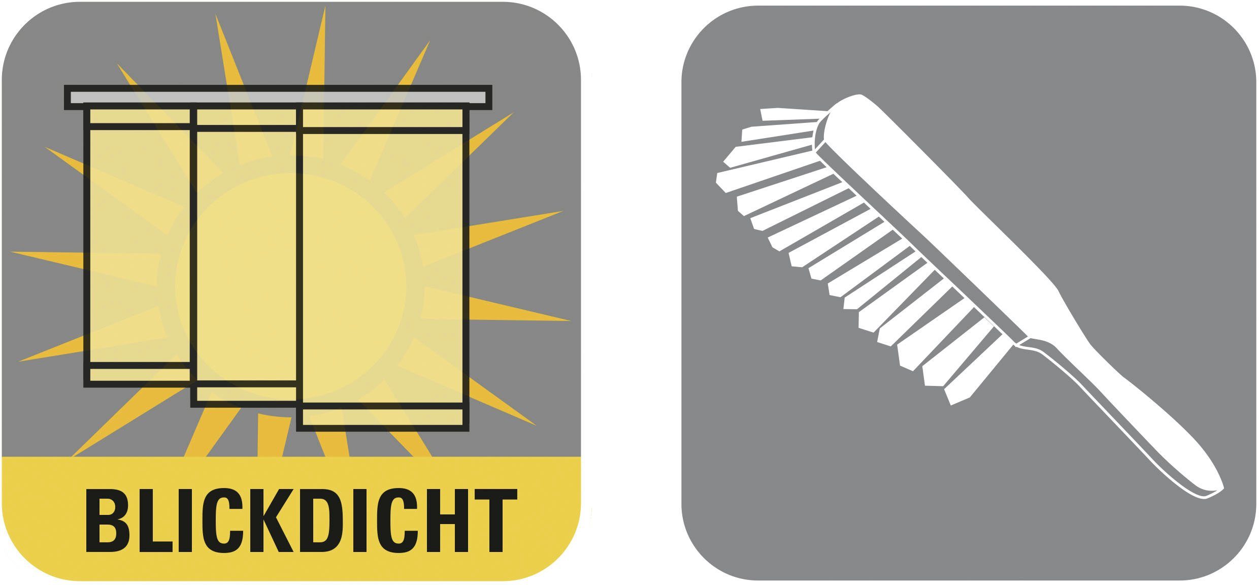 Schiebegardine Flächenvorhang Natur-optik, GARDINIA, Klettband (1 St), blickdicht, ohne Paneelwagen